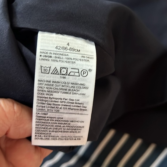 Banana Republic Hanker-chief Preppy Navy Dress, Size 4 - Picture 10 of 10